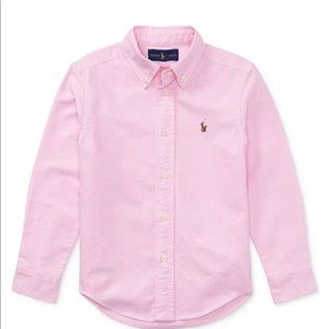 Boys Pink Polo button down shirt